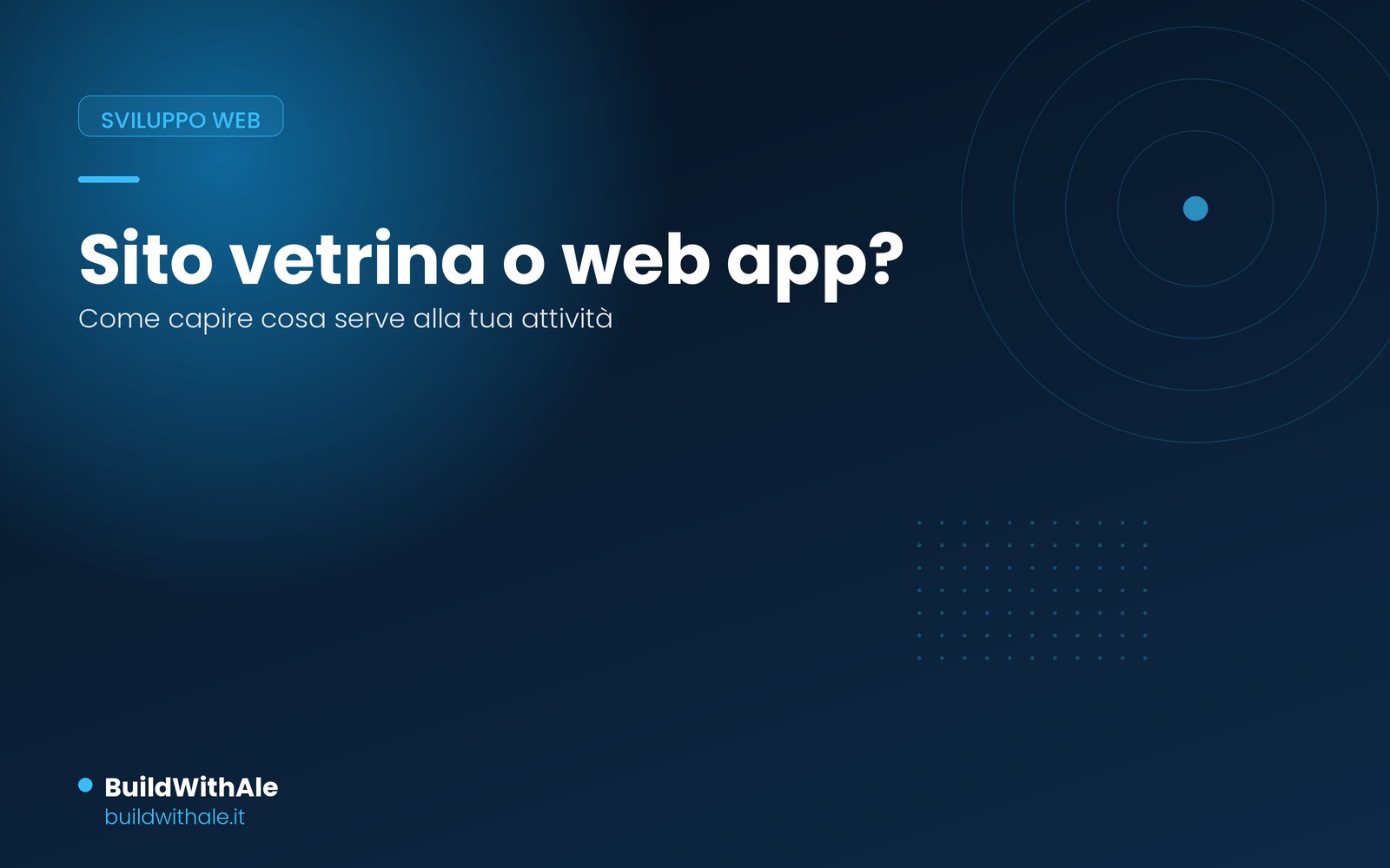 Sito vetrina o web app: come capire cosa serve davvero alla tua attività