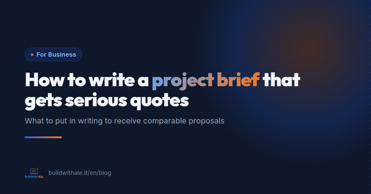 How to write a project brief that gets serious quotes
