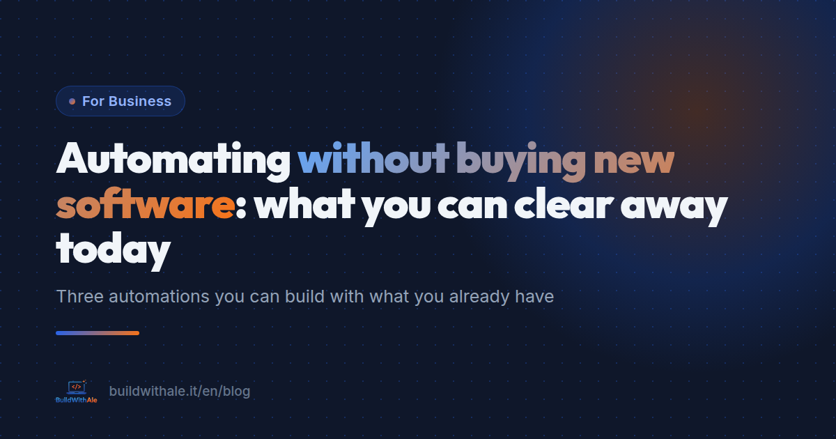 Automating without buying new software: what you can clear away today